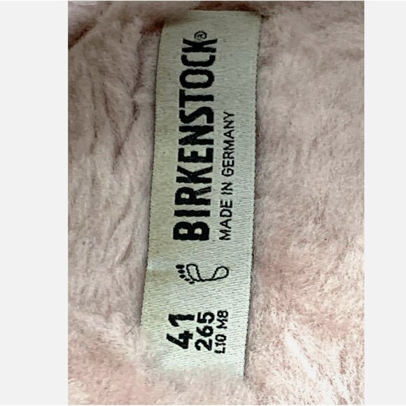 Birkenstock Milano Shearling Light Rose Pink Suede Slingback Sandal 41 L10 Reg - Picture 14 of 15